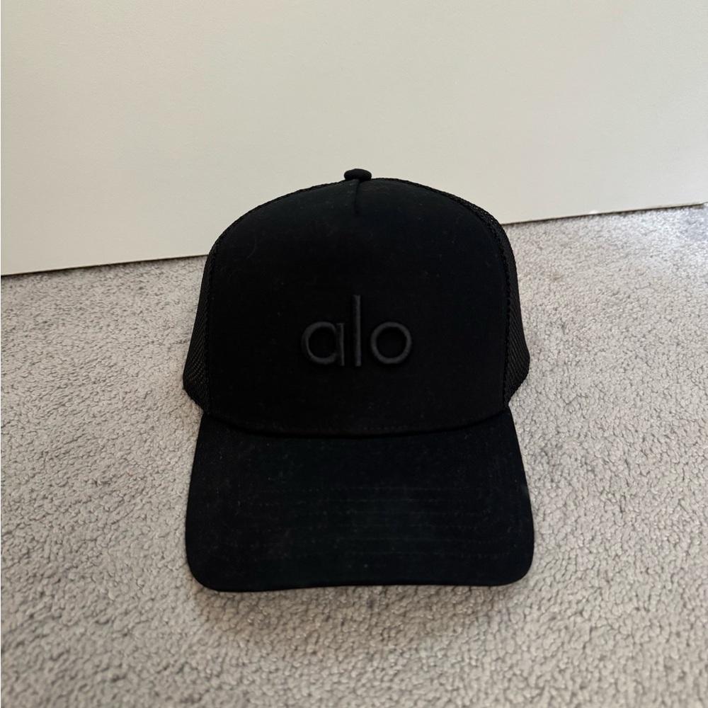 Alo District Trucker Hat NEW in Black